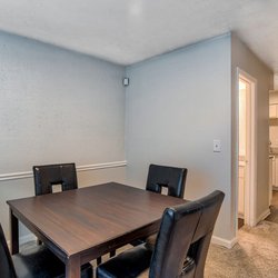 dining room at The Clara Apartments located in Clarkston, GA