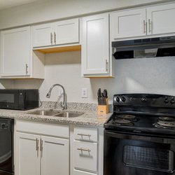 kitchen at The Clara Apartments located in Clarkston, GA